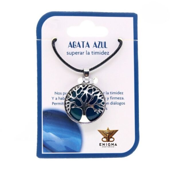 Colgante Árbol de la Vida Ágata Azul