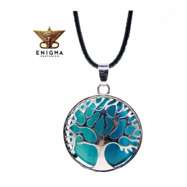 Colgante Árbol de la Vida Ágata Azul