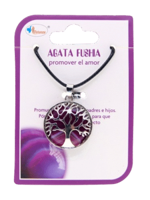 Colgante Arbol de la Vida Agata Fusia