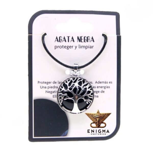 Colgante Árbol de la Vida Ágata Negra