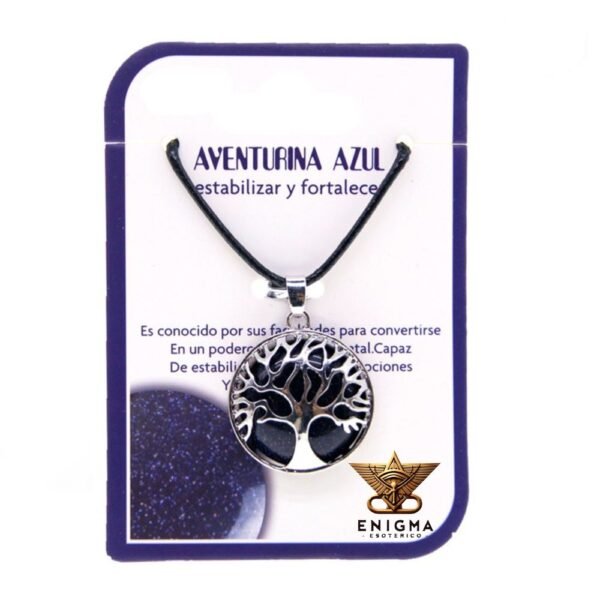 Colgante Árbol de la Vida Aventurina Azul