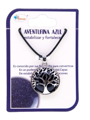 Colgante Arbol de la Vida Aventurina Azul