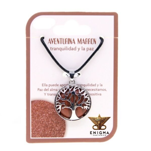 Colgante Árbol de la Vida Aventurina Marrón