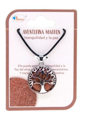 Colgante Arbol de la Vida Aventurina Marron
