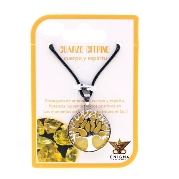 Colgante Árbol de la Vida Cuarzo Citrino