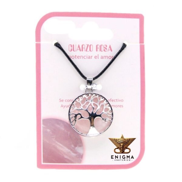 Colgante Árbol de la Vida Cuarzo Rosa