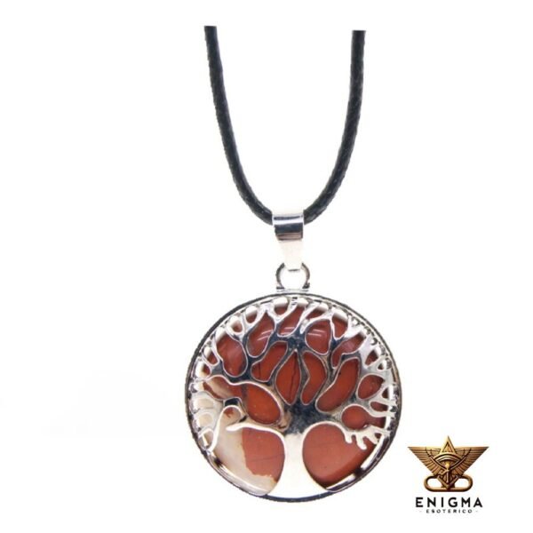 Colgante Árbol de la Vida Jaspe Rojo