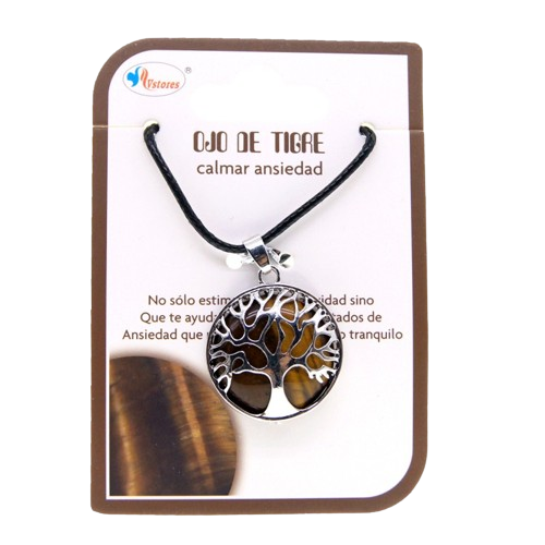 Colgante Arbol de la Vida Ojo de Tigre