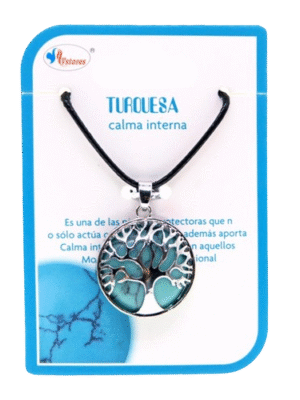 Colgante Arbol de la Vida Turquesa