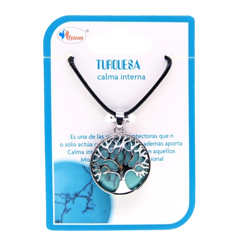 Colgante Arbol de la Vida Turquesa