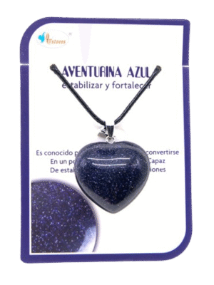 Colgante Corazón Aventurina Azul