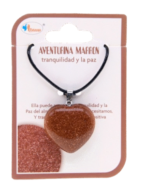 Colgante Corazón Aventurina Marron