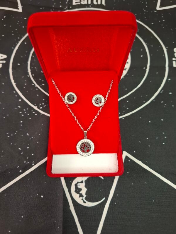 Conjunto de Collar + Pendientes Arbol de la Vida
