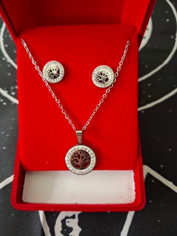 Conjunto de Collar + Pendientes Arbol de la Vida