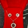 Conjunto de Collar + Pendientes Trebol de 4 Hojas