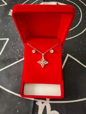 Conjunto de Collar + Pendientes Nudo de Bruja