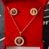 Conjunto de Collar + Pendientes Mano de Fatima en Dorado