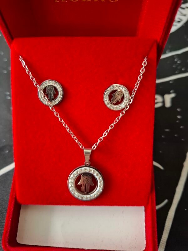 Conjunto de Collar + Pendientes Mano de Fatima