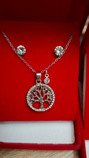 Conjunto de Collar + Pendientes Arbol de la Vida