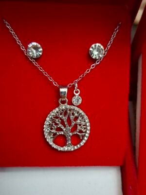 Conjunto de Collar + Pendientes Arbol de la Vida