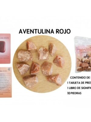 Pack Piedras en Bruto Aventulina Rojo