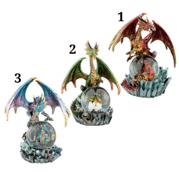 Bola de Cristal Dragón Leyenda Oscura Madre y Bebé