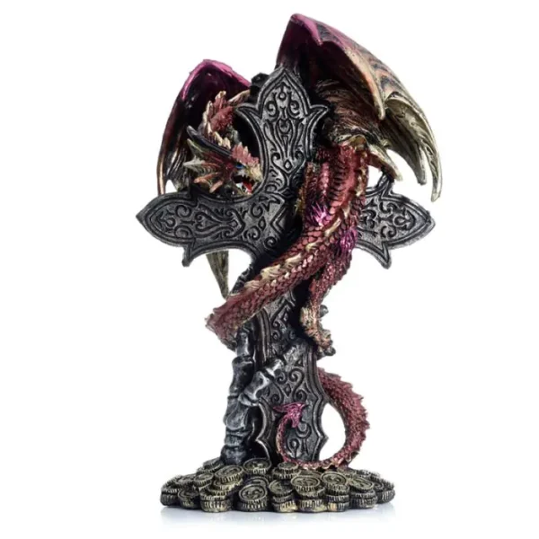 Dragón Leyendas Oscuras Dragón Guardian del Tesoro y Cruz Celta