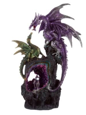 Figura Dragón Leyenda Oscura Dragón Poder del Cristal Amatista