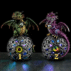 Figura Dragón con Luz LED Dragón y Bola Decoración Celta