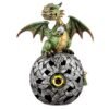 Figura Dragón con Luz LED Dragón y Bola Decoración Celta