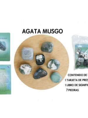 Pack Piedras en Pulido Agata Musgo