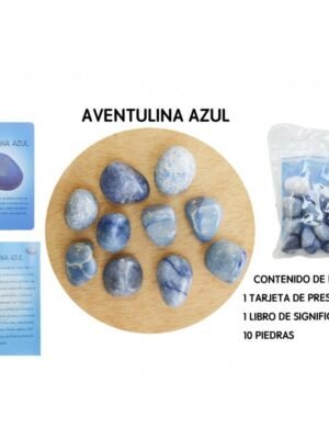 Pack Piedras en Pulido Aventulina Azul