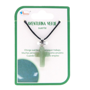 Colgante Cruz Aventurina Verde