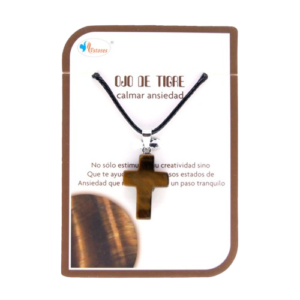 Colgante Cruz Ojo de Tigre