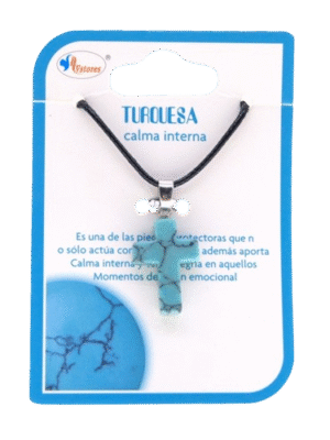 Colgante Cruz Turquesa
