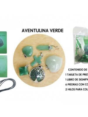 Pack Colgantes en Piedra Aventulina Verde