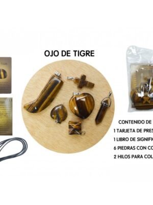 Pack Colgantes en Piedra Ojo de Tigre