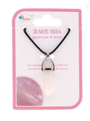 Colgante Pendulo Cuarzo Rosa