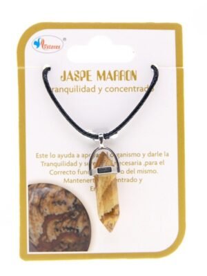 Colgante Pendulo Jaspe Marron