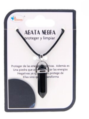 Colgante Pendulo Agata Negra