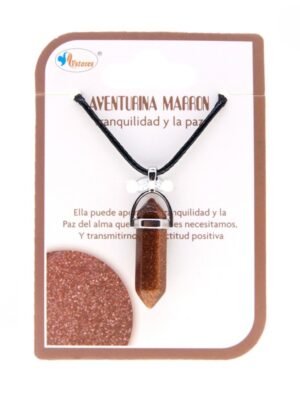 Colgante Pendulo Aventurina Marron