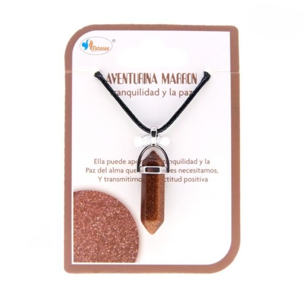 Colgante Pendulo Aventurina Marron