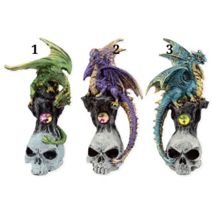 Figura Dragón Leyenda Oscura Piedra Preciosa