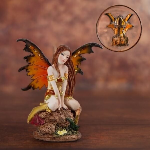 Hada Sentada Alas Dorada 12cm. "RESERVA ABIERTA"