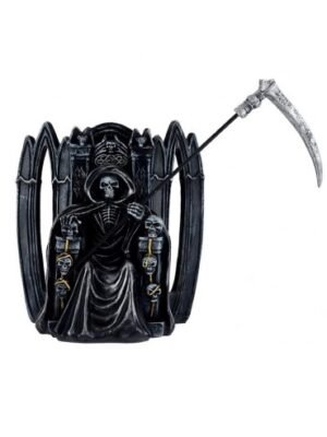 Figura Santa Muerte Sentada Contra Daño 15cm.