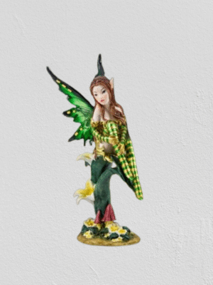 Figura de Hada Sentada en Panta 16cm.