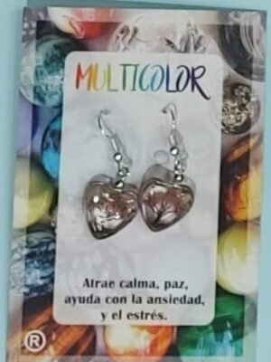 Pendiente Coarzón Arbol de la Vida Multicolor