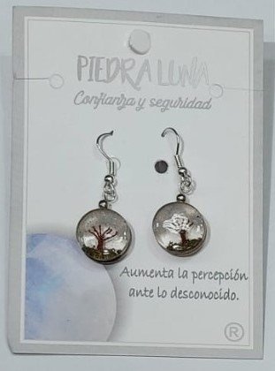 Pendiente Arbol de la Vida Piedra Luna