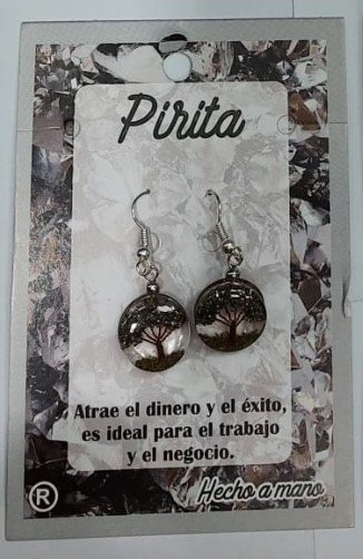 Pendiente Arbol de la Vida Pirita