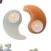Portavelas Selenita Yin Yang 11cm